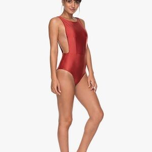 Roxy Womens Shin Softly Love One Piece Swimsuit Tandoori Spice, Size L, NWT